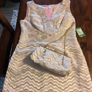 RARE NWT Lilly Pulitzer Adelia 10 with clutch!